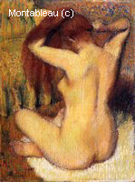 Woman Combing her Hair